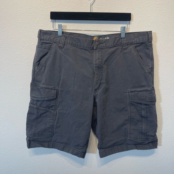 Carhartt Mens Relaxed Plus Gray Grey Utility Streetwear Work Shorts Cargo 40 - Picture 1 of 13